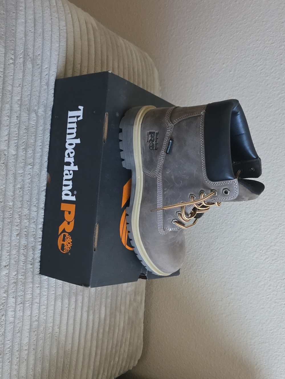 Timberland PRO Brown Work Boot with Black Collar